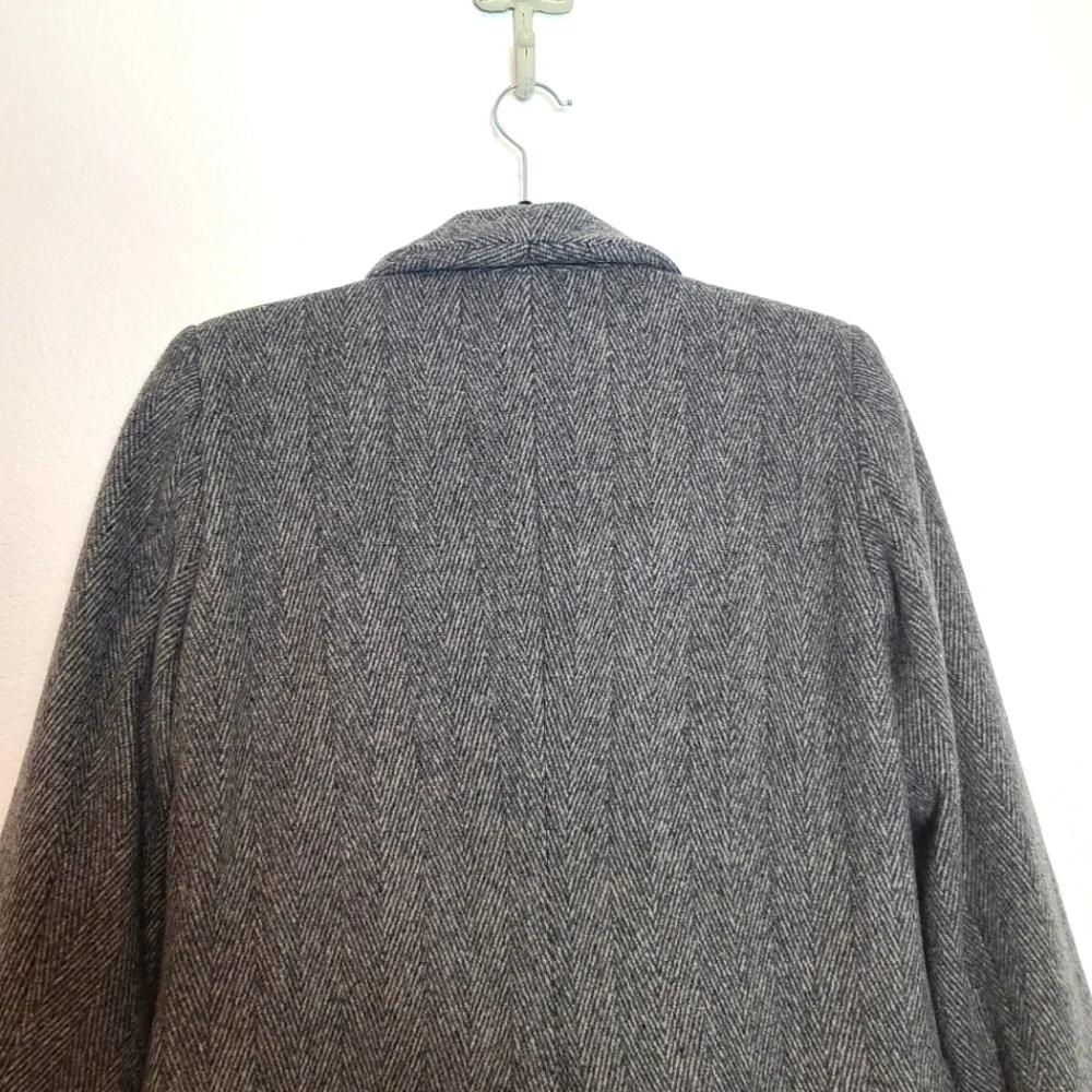 Rachel Comey Loveless Wool Blend Herringbone Blazer Gray Size 4 - Picture 11 of 11